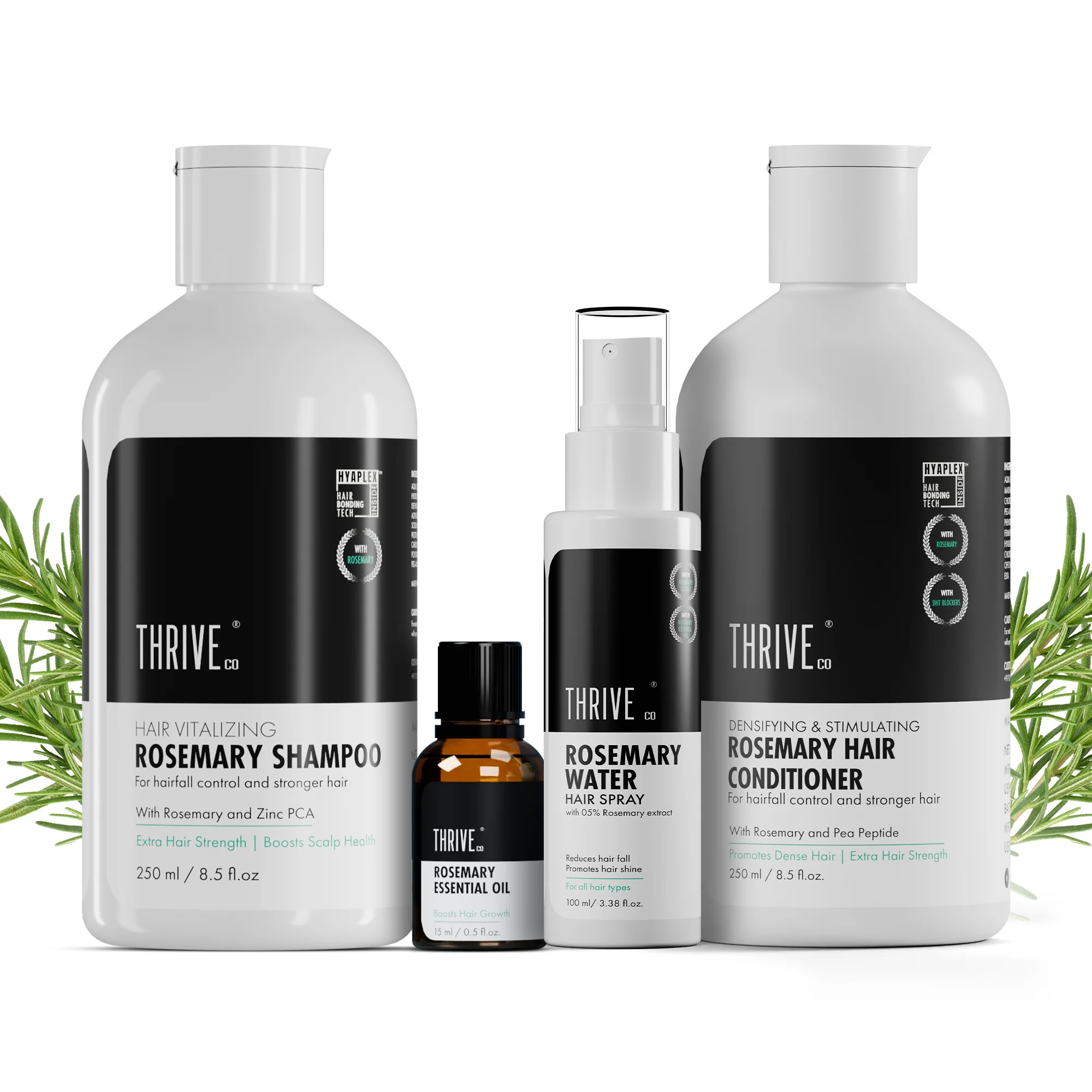 Anti Hair Fall Control Kit: Rosemary Shampoo, Conditioner, Essential Oil, Water - Image 8