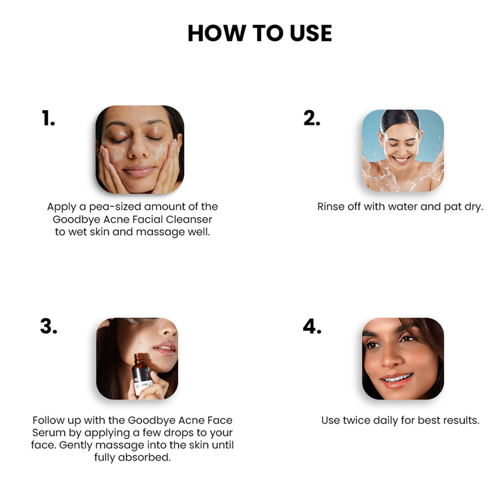 Goodbye Acne Cleanser (25ml) +  ThriveCo Goodbye Acne Serum (10ml) - Image 3