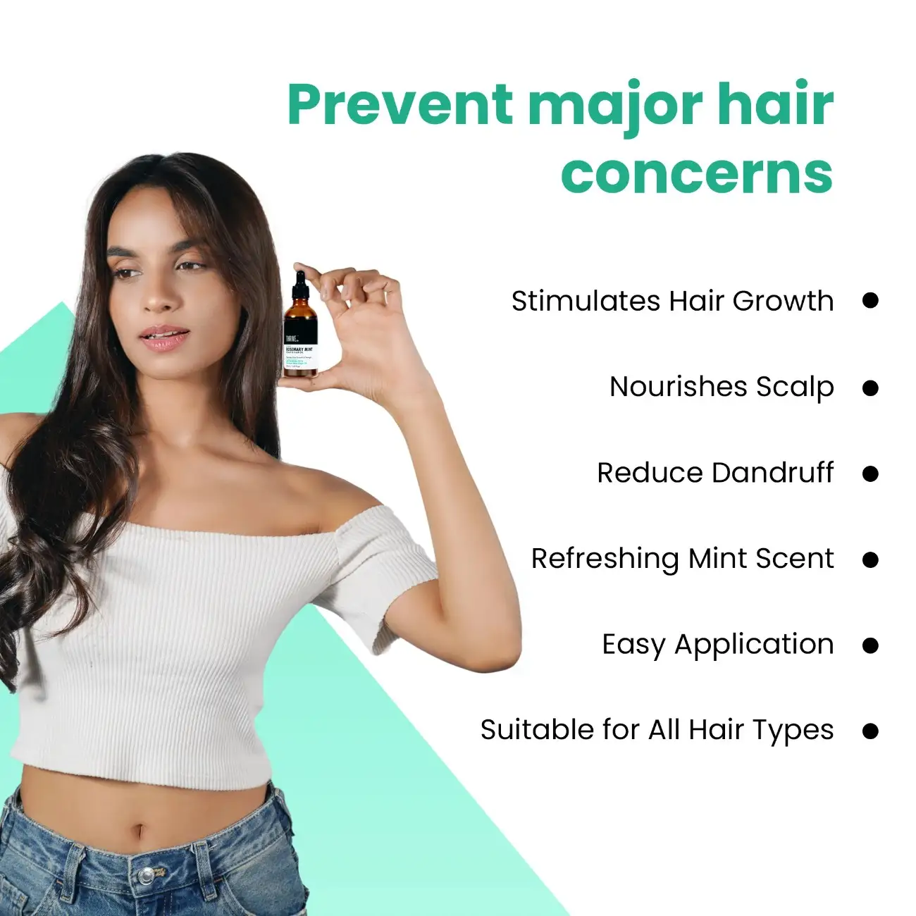 2-In-1 Rosemary Mint Hair Oil, 50ml - Image 3