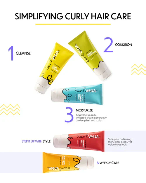 Curlvana Curl Cleanse Shampoo & Curl-Defining Styling Gel Combo, 200ml each - Image 5