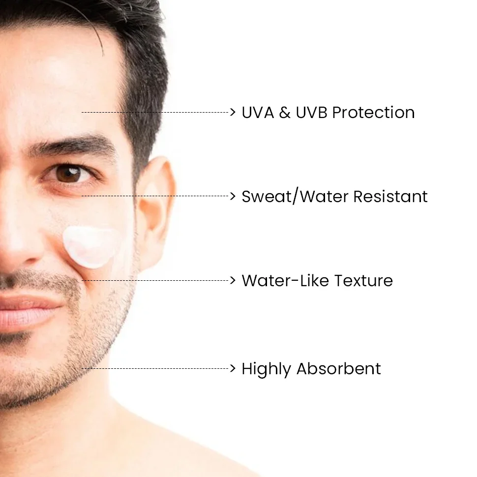 Men Brightening Sunscreen SPF 50, 50ml - Image 6