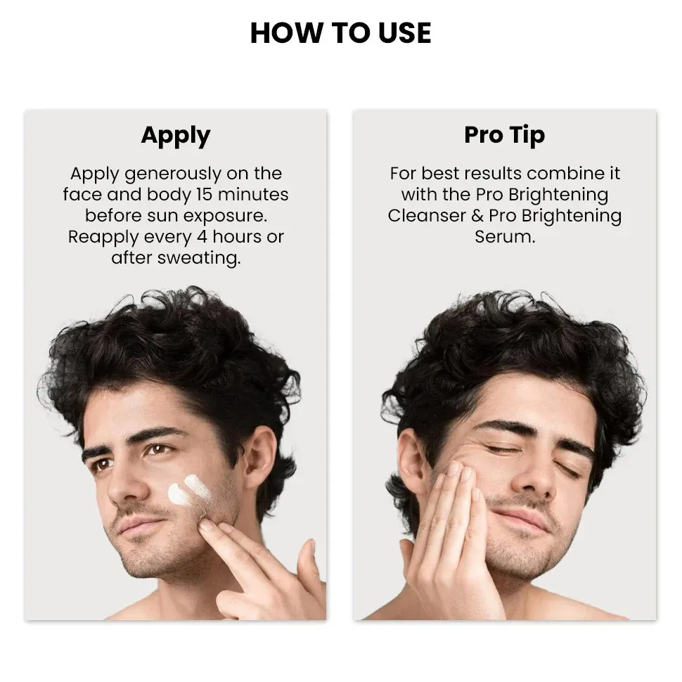 Men Brightening Sunscreen SPF 50, 50ml - Image 8
